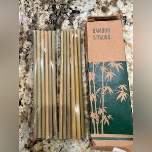 Eco-Friendly Bamboo Straws Set